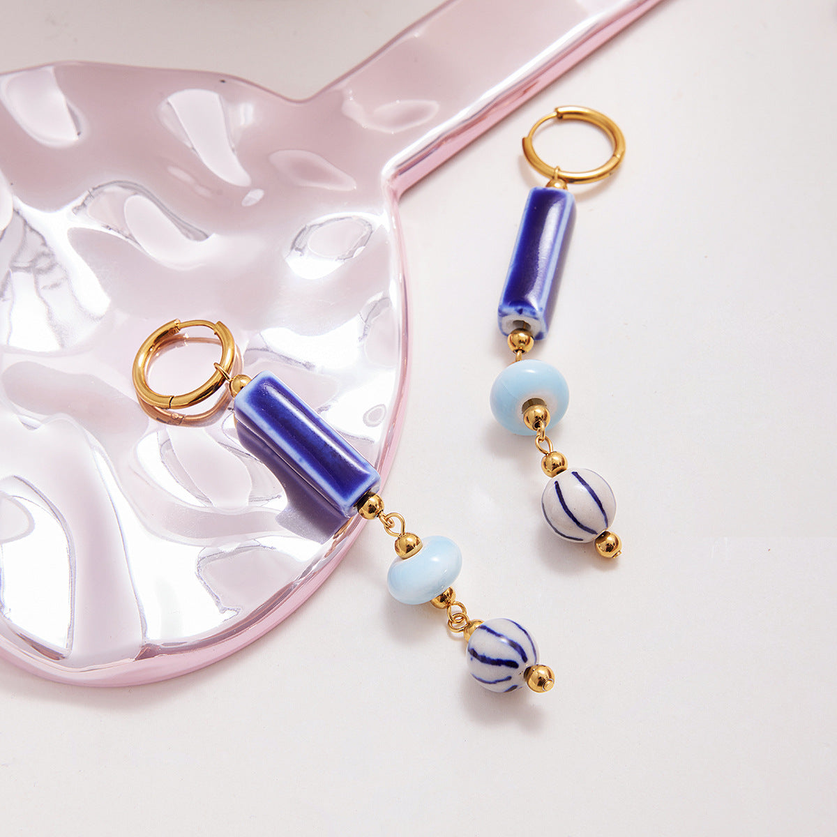 Coastal Ceramic Drop Earrings