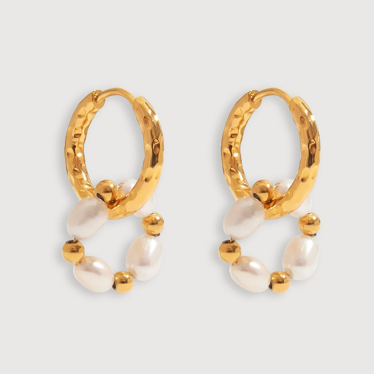 Duo - Loop Pearl Earrings