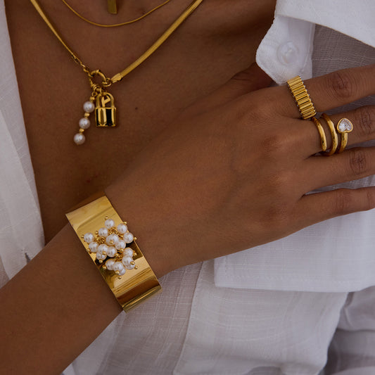 Pearl - Bloom Cuff Bracelet