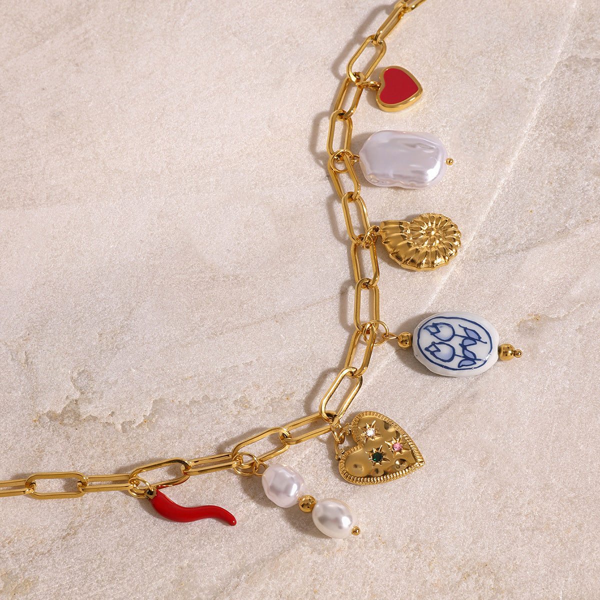Anastasia Eclectic Charm Necklace