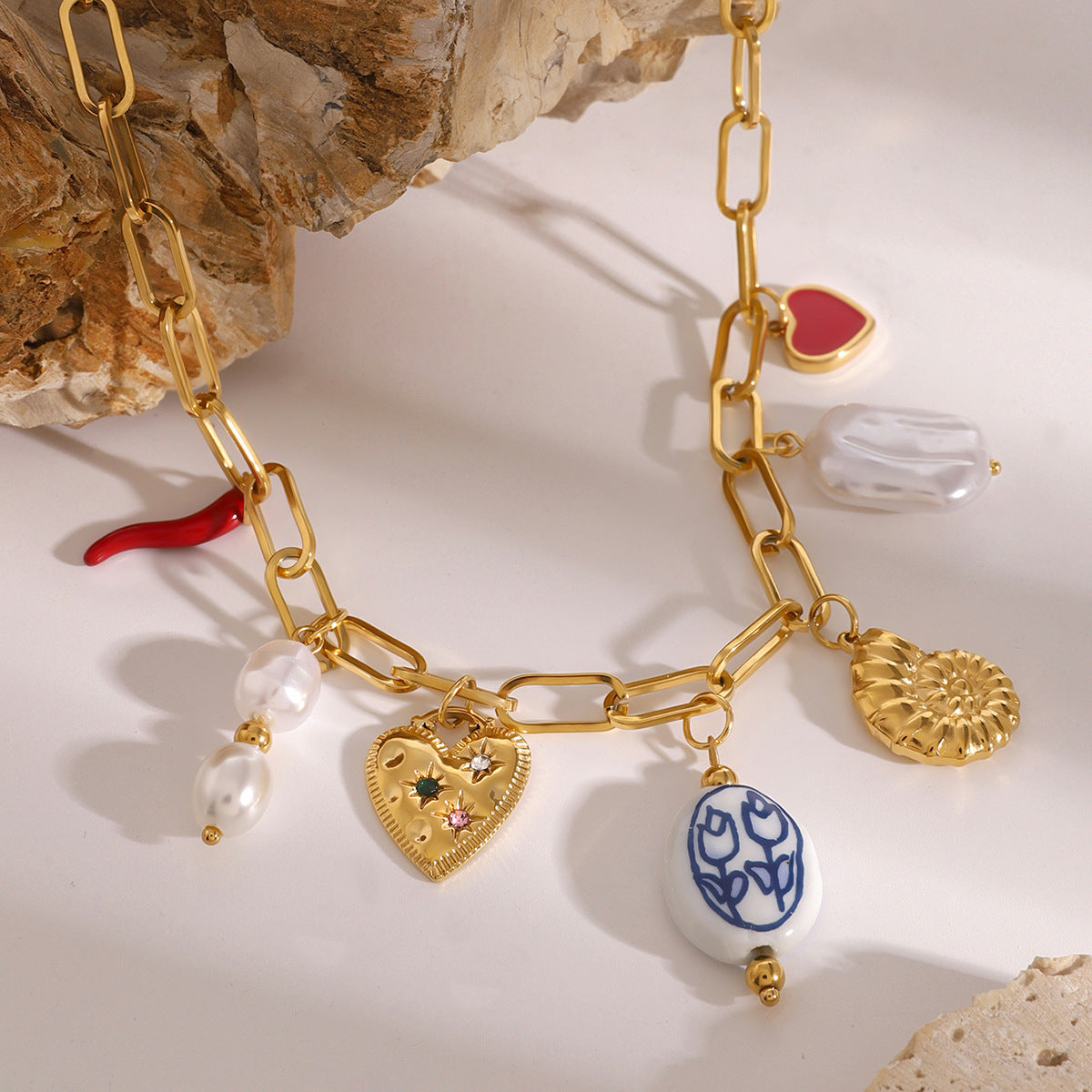 Anastasia Eclectic Charm Necklace
