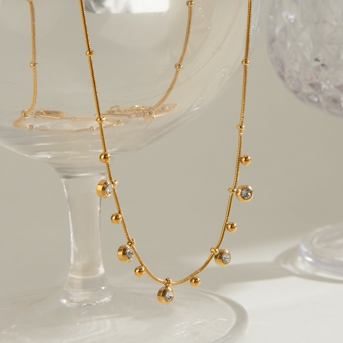Mini Gemstone Chain Necklace