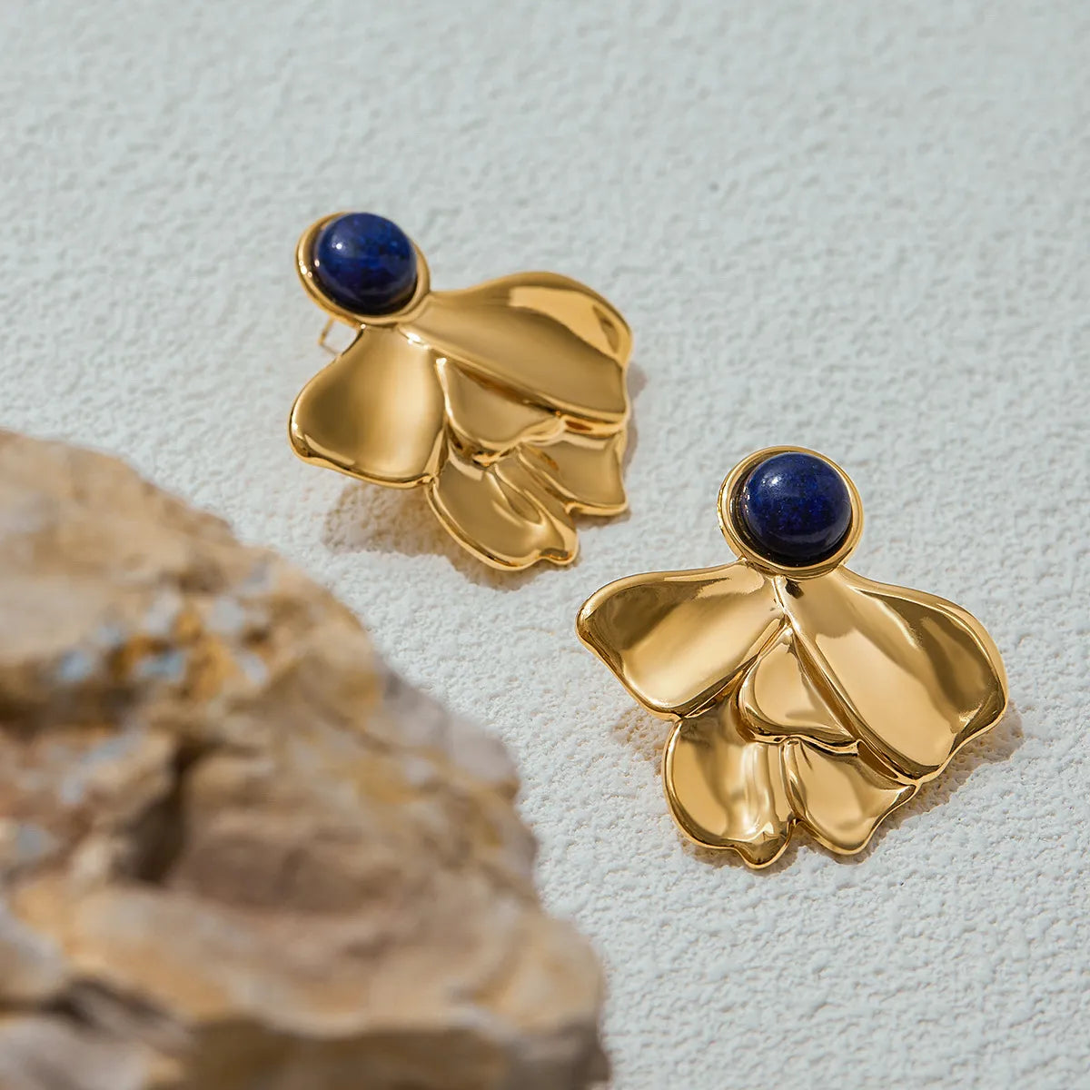 Lapis Flora Earrings