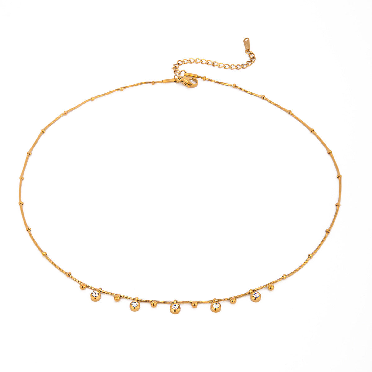 Mini Gemstone Chain Necklace
