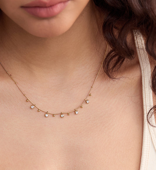 Mini Gemstone Chain Necklace