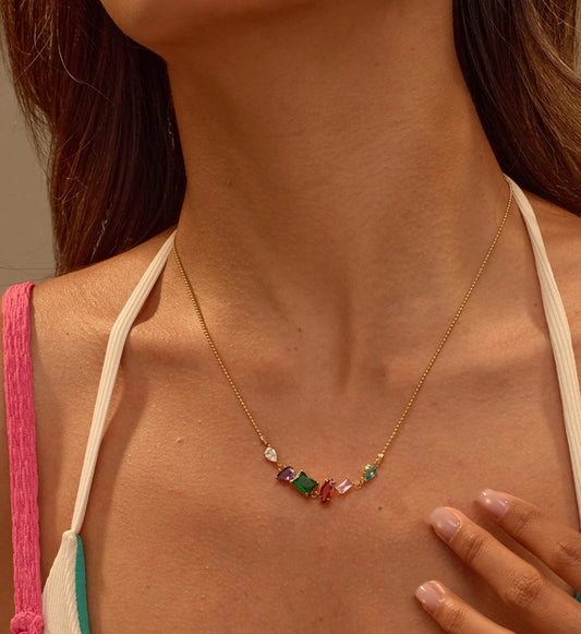 Colorful Cubic Zircon Necklace