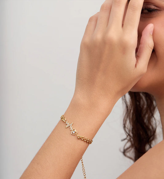 Wheat Grain Heartbeat Bracelet