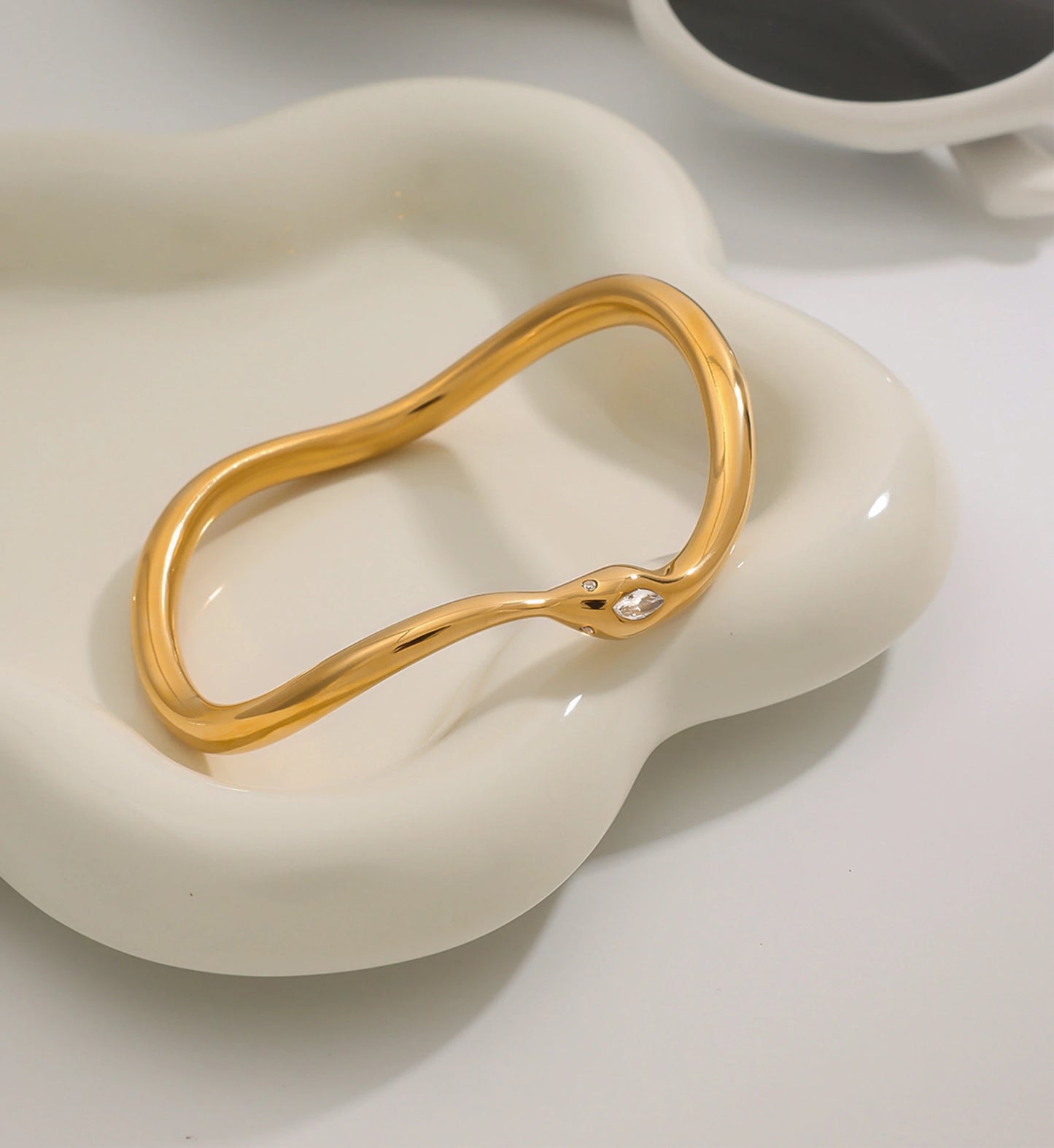 Gilded Serpent Bangle