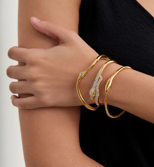 Gilded Serpent Bangle