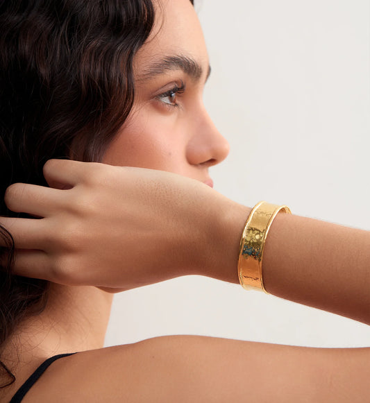 Hammered Gold Cuff