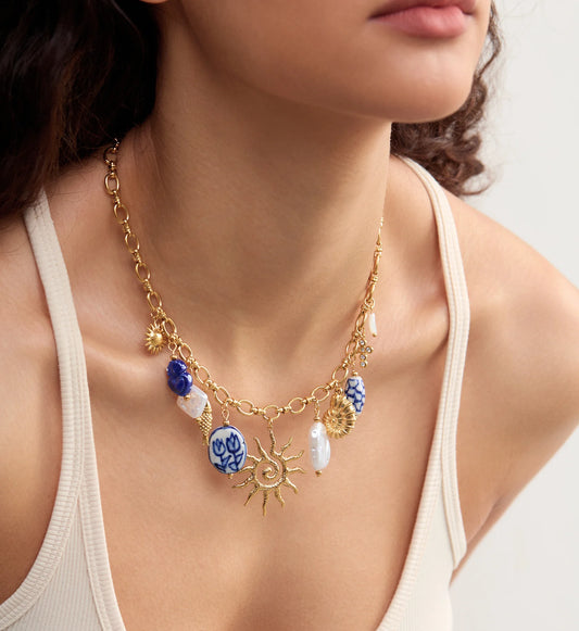 Sun-Kissed Ceramic Necklace