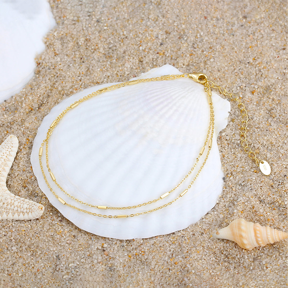 Ocean Layered Anklet