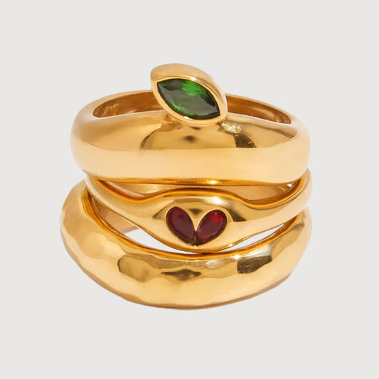 Serpent Gem Rings