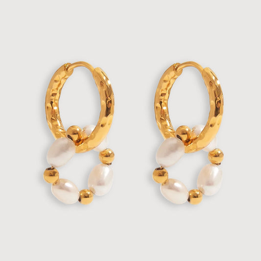 Duo - Loop Pearl Earrings