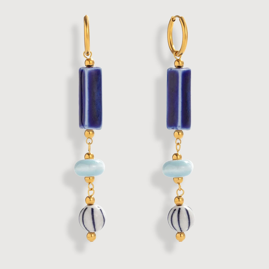 Coastal Ceramic Drop Earrings