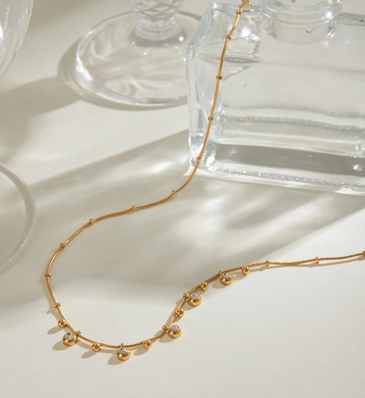 Mini Gemstone Chain Necklace