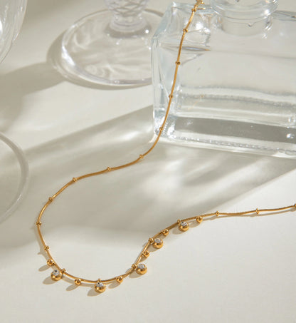 Mini Gemstone Chain Necklace