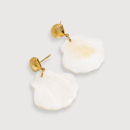Natural Shell Dangle Earrings