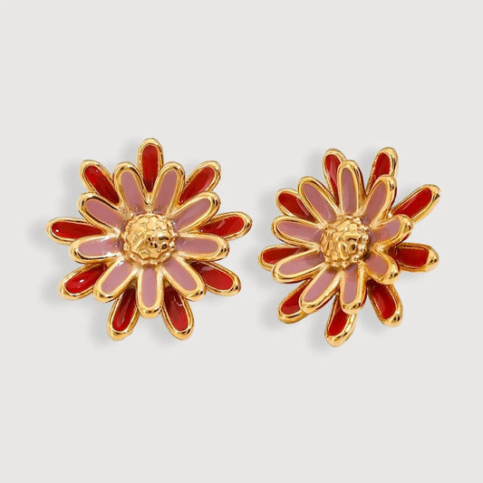 Rosy Daisy Earrings