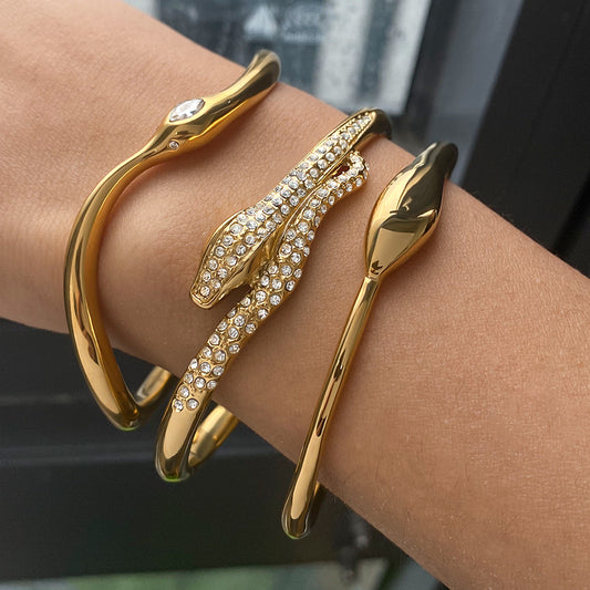Gilded Serpent Bangle