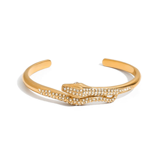Glistening Serpent Cuff Bracelet