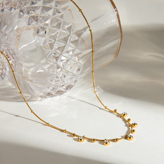 Mini Gemstone Chain Necklace