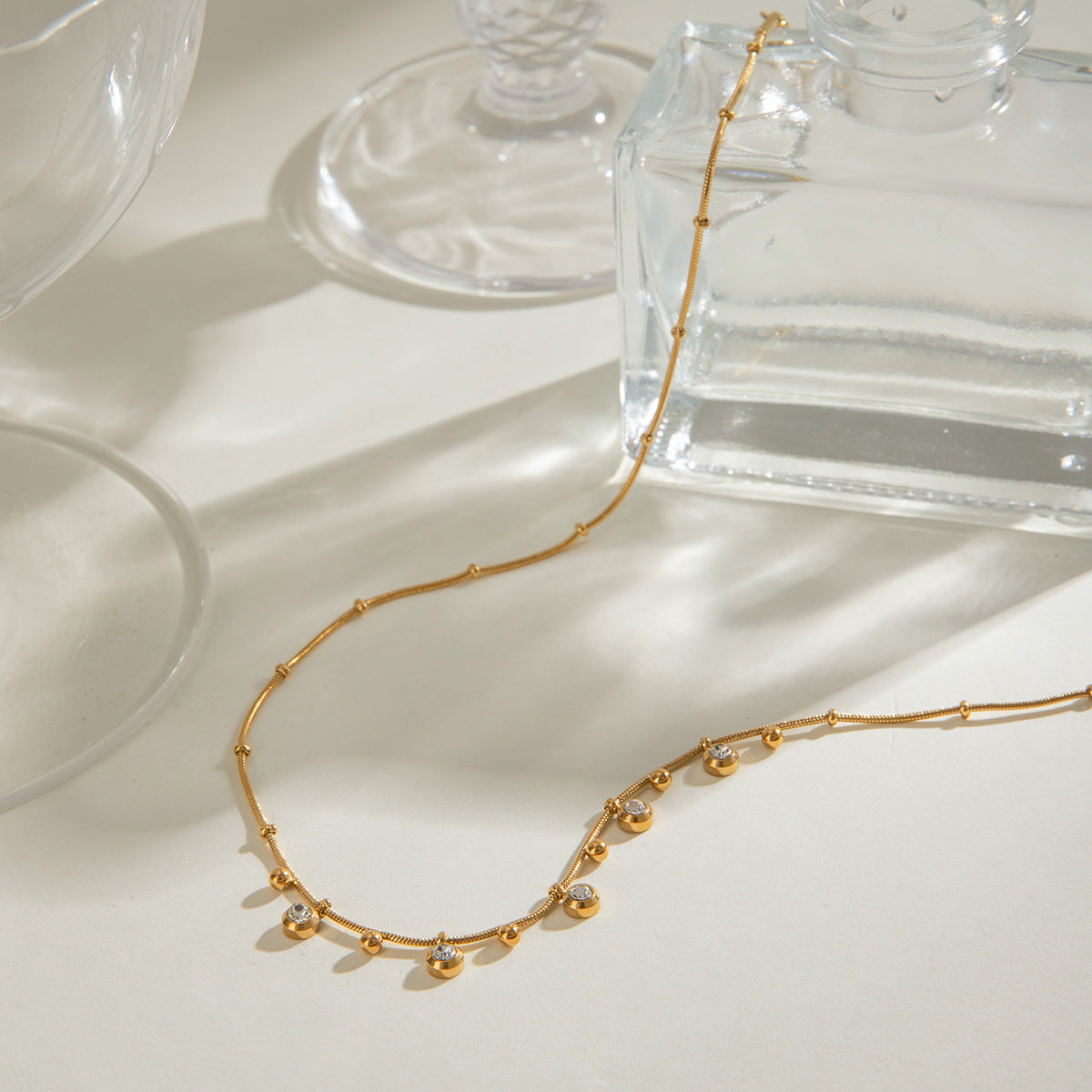 Mini Gemstone Chain Necklace