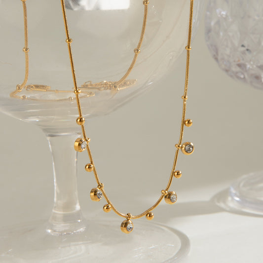 Mini Gemstone Chain Necklace