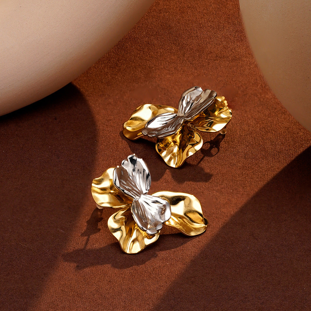 Bi-Metal Blossom Earrings