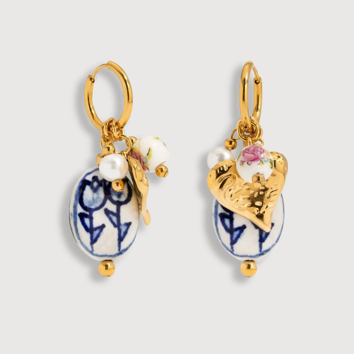 Chinoiserie Charm Hoops