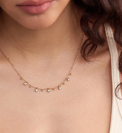 Mini Gemstone Chain Necklace