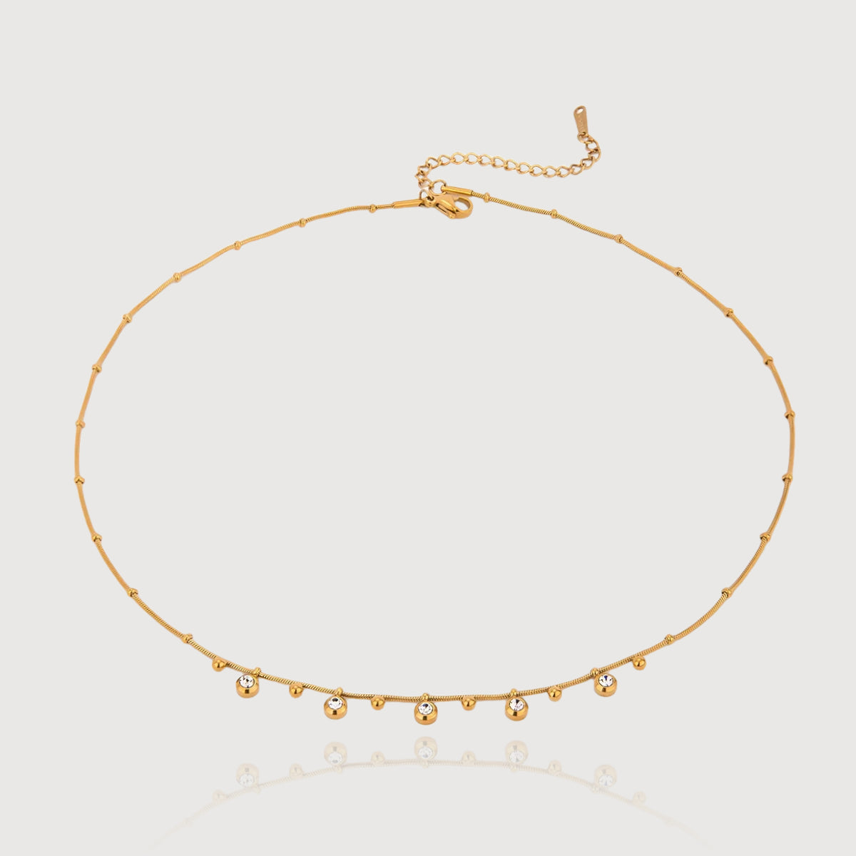 Mini Gemstone Chain Necklace