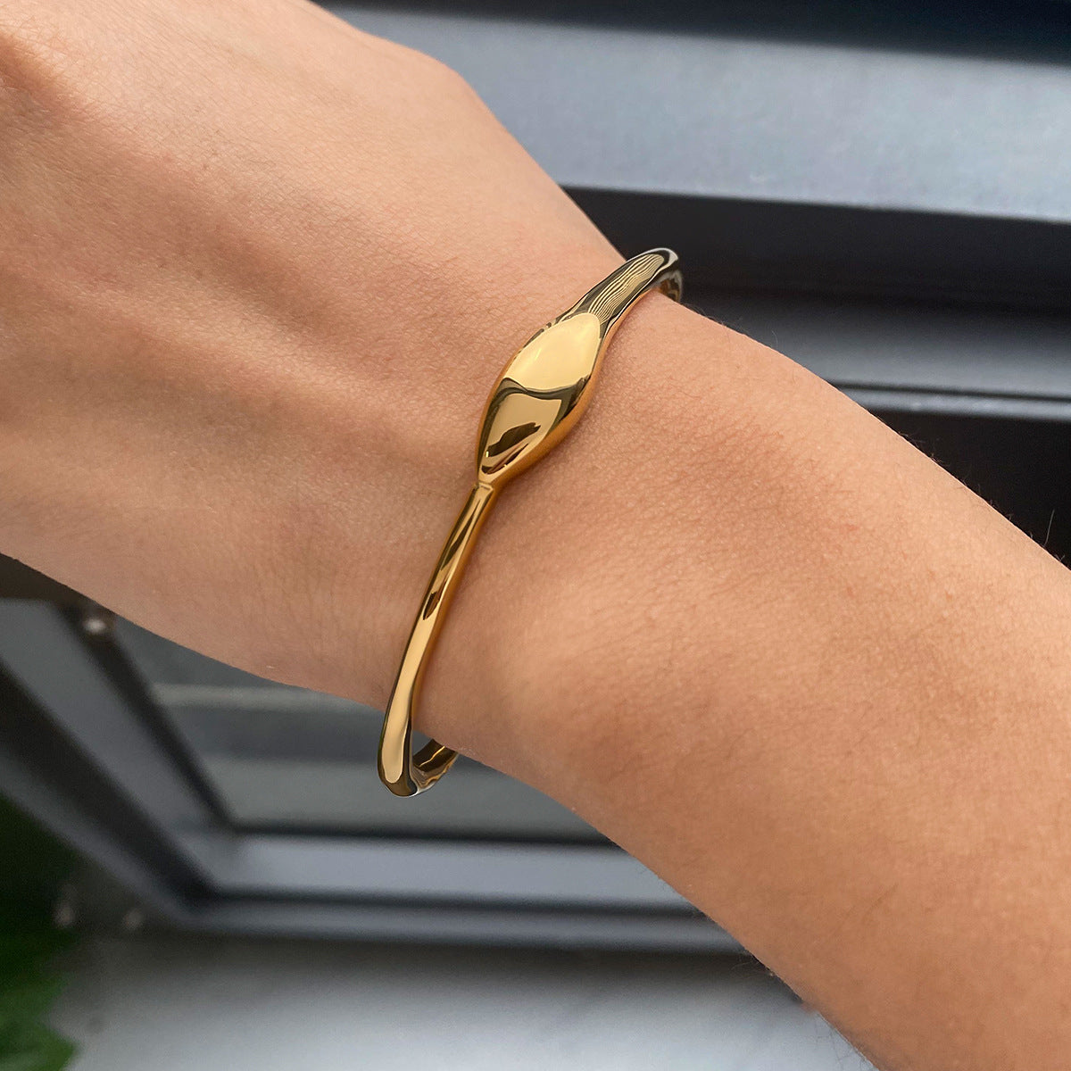 Gold Snake Bangle