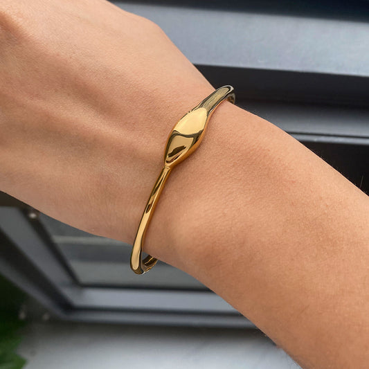 Gold Snake Bangle
