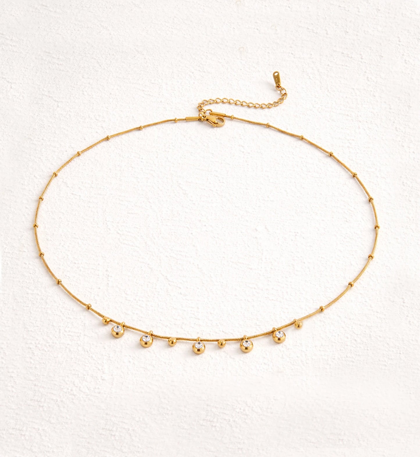 Mini Gemstone Chain Necklace