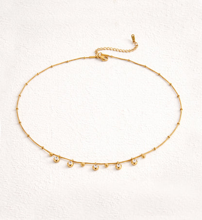 Mini Gemstone Chain Necklace
