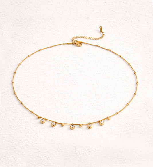Mini Gemstone Chain Necklace
