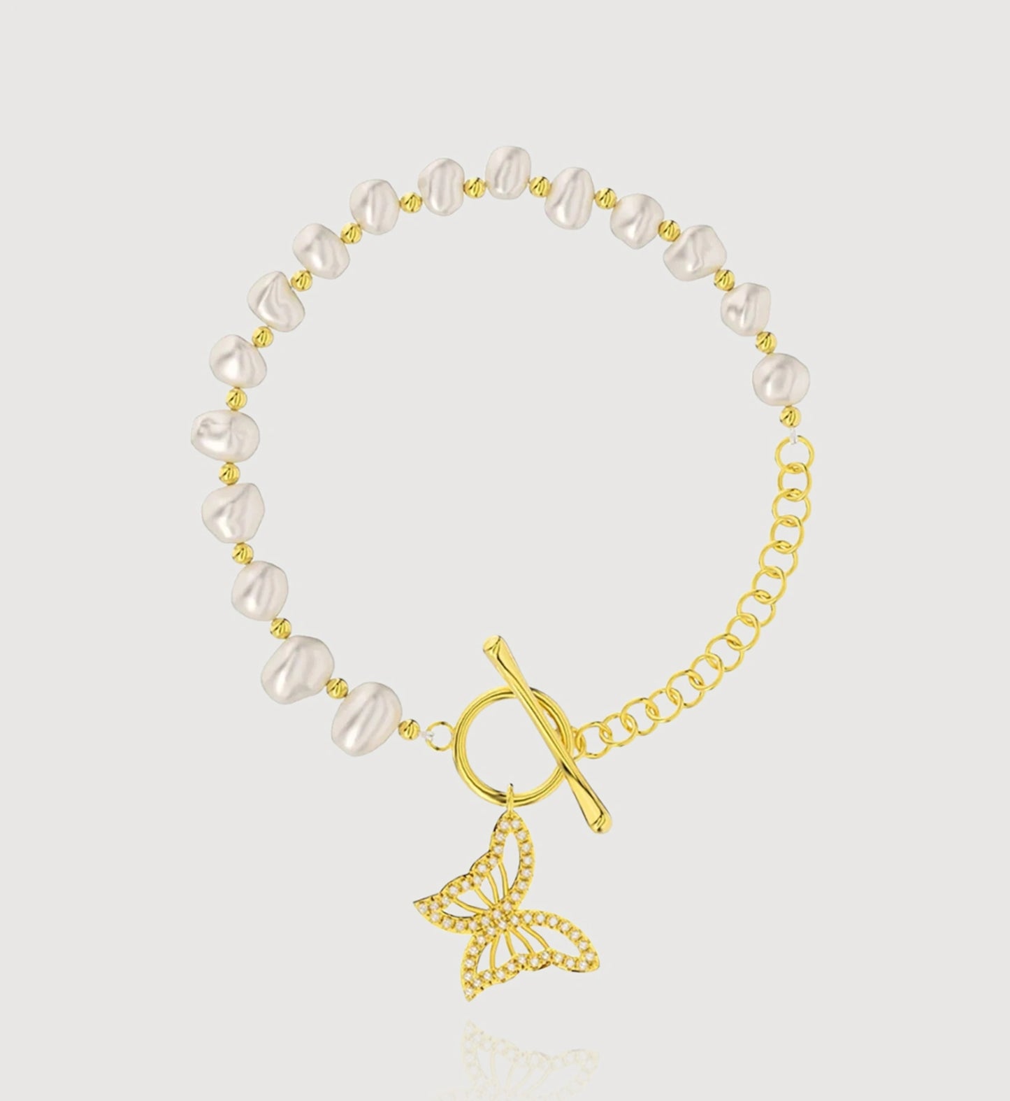 Butterfly Pearl Bracelet