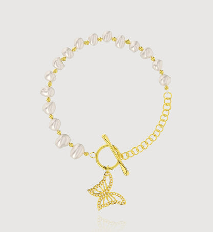 Butterfly Pearl Bracelet