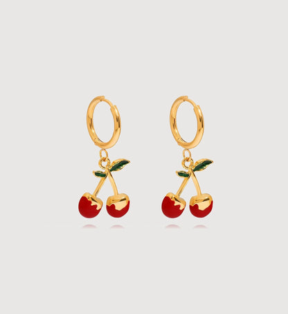 Cherry Kiss Hoop Earrings