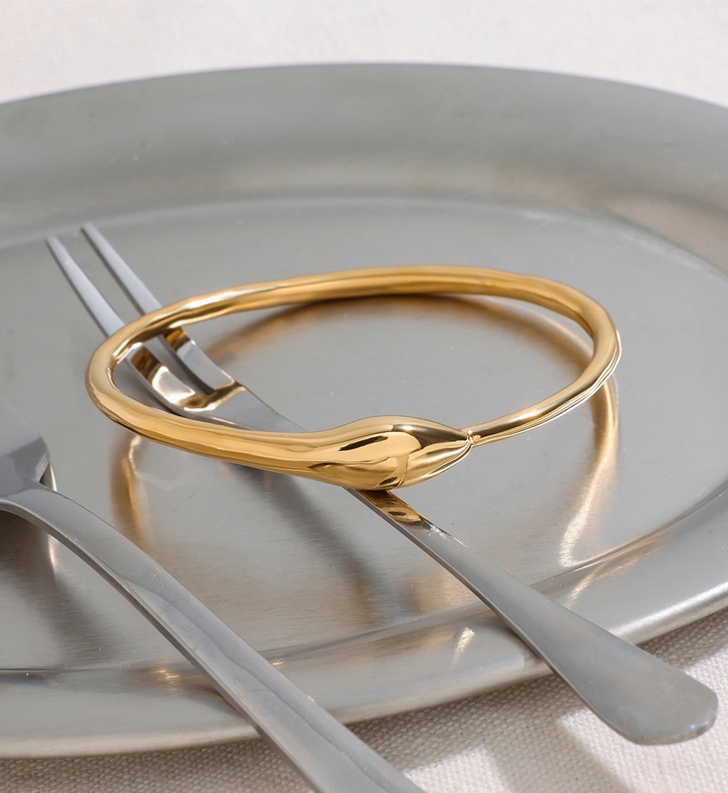 Gold Snake Bangle