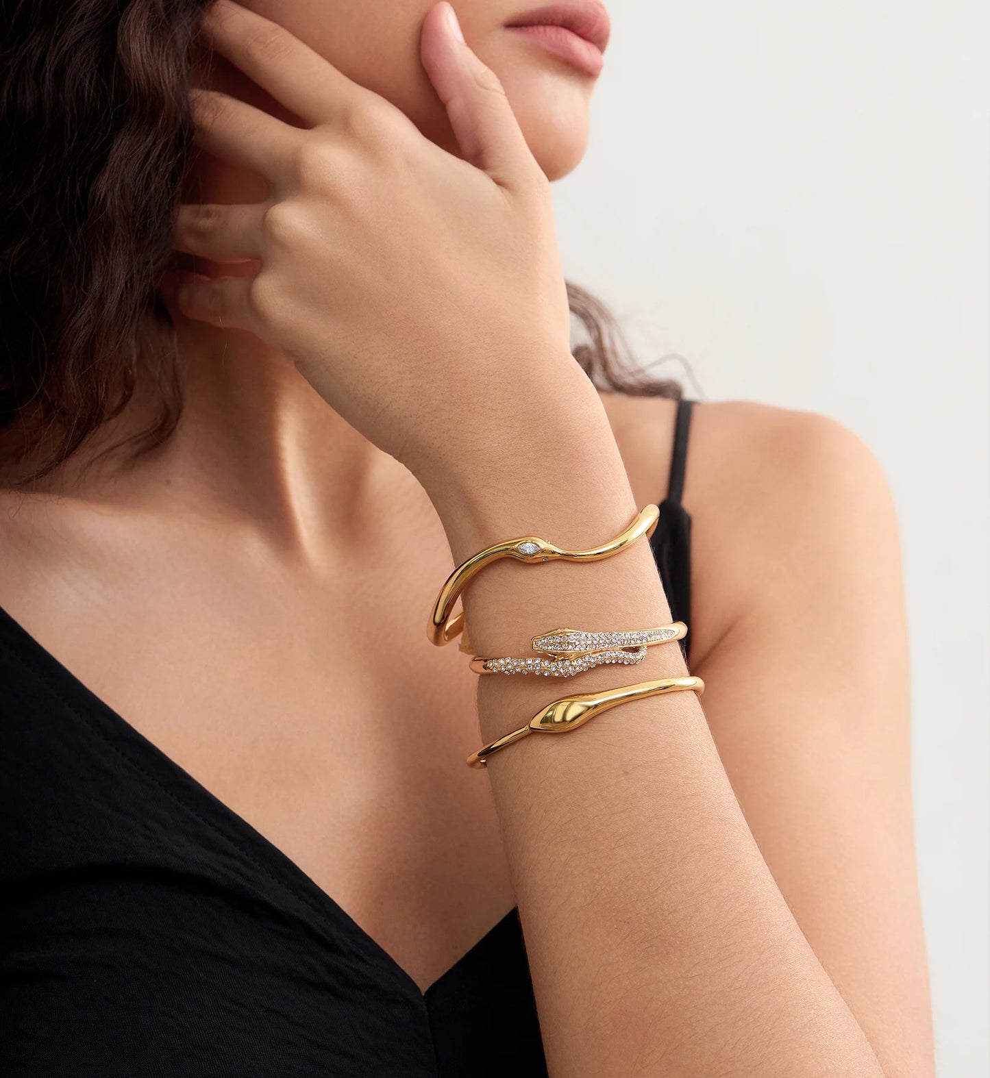 Gold Snake Bangle