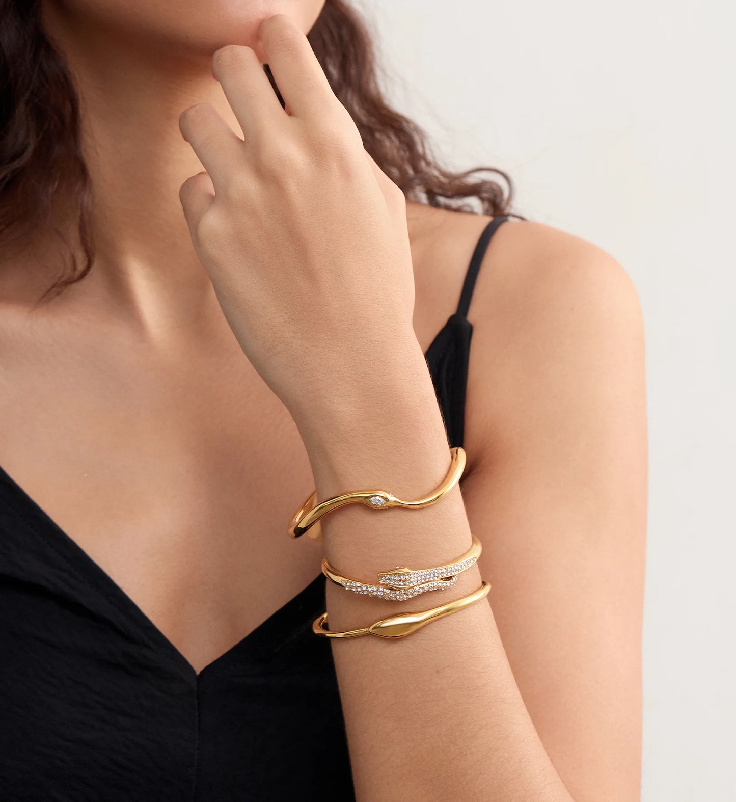 Gilded Serpent Bangle