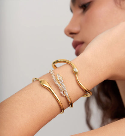 Glistening Serpent Cuff Bracelet