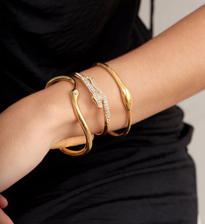Gold Snake Bangle
