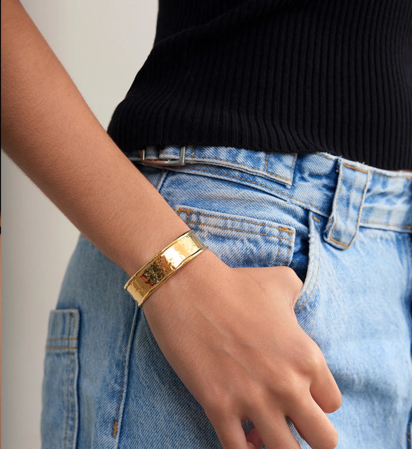 Hammered Gold Cuff