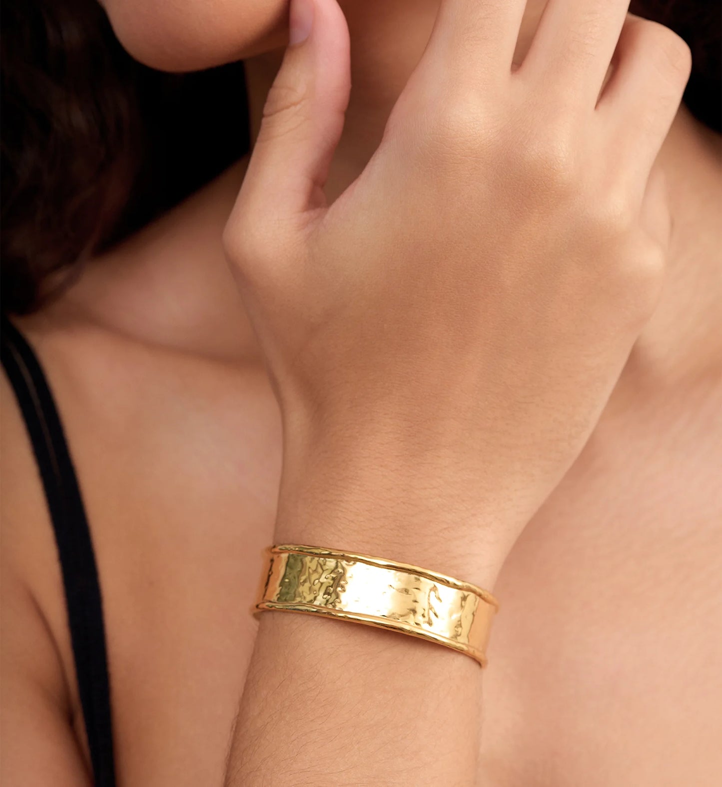 Hammered Gold Cuff