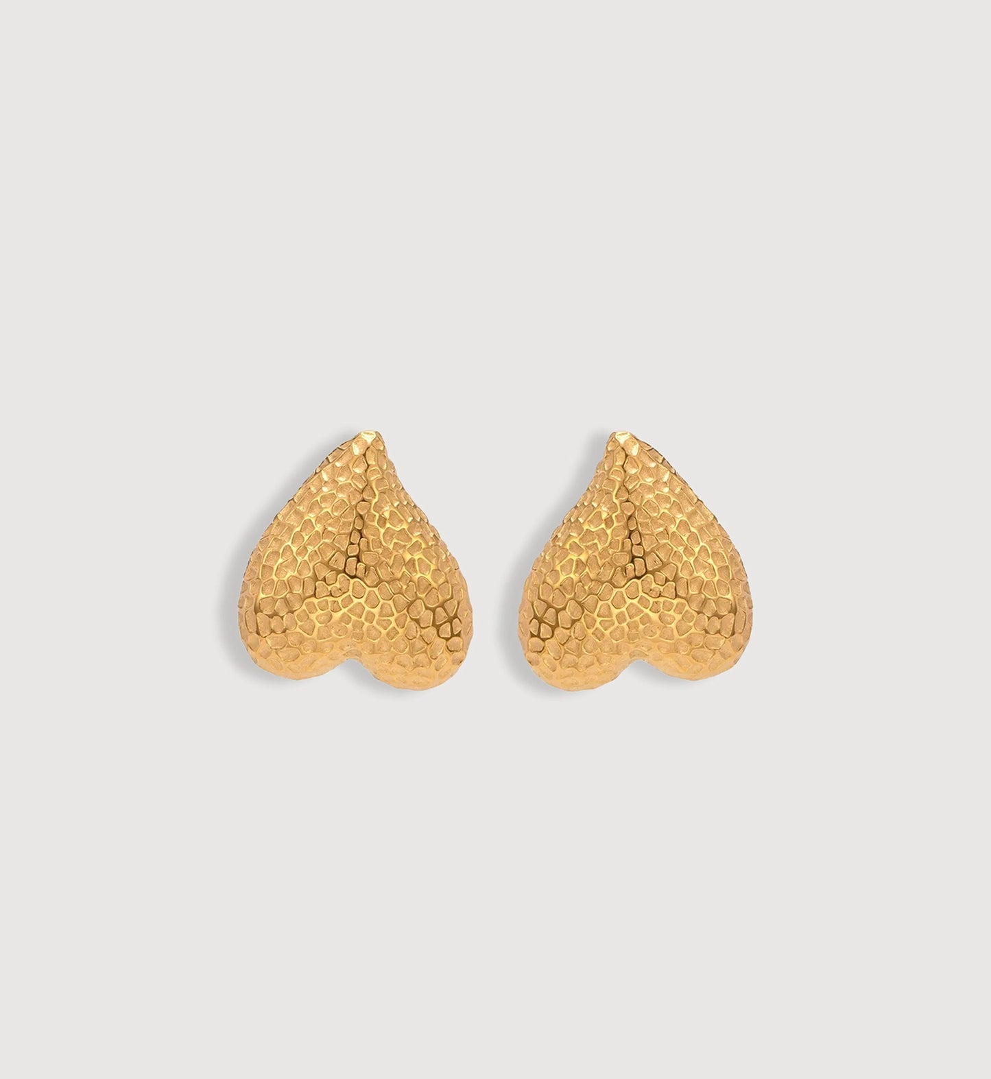 Hammered Metal Heart Earrings