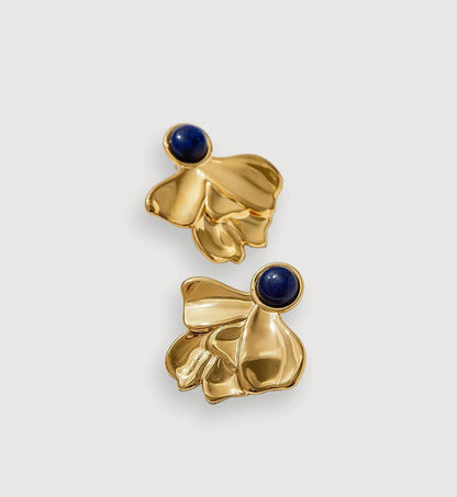 Lapis Flora Earrings