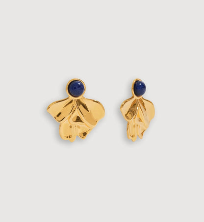 Lapis Flora Earrings